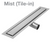 QM Drains 33.500.36FSO Delmar Series 36" Standard Length Side Outlet Linear Drain Mist (Tile-In) Line
