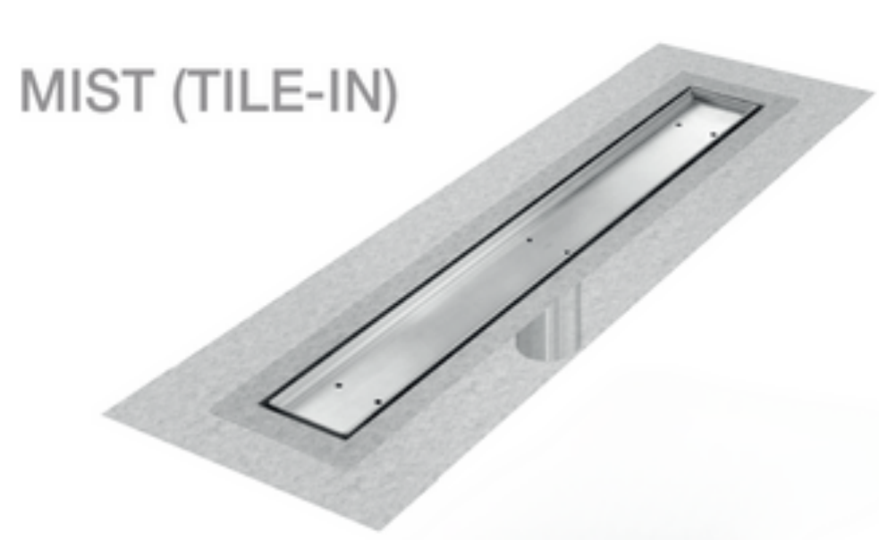QM Drains 33.500.24F Mist (Tile-In) Line Delmar Series 24" Standard Length Flange Edge Linear Drain