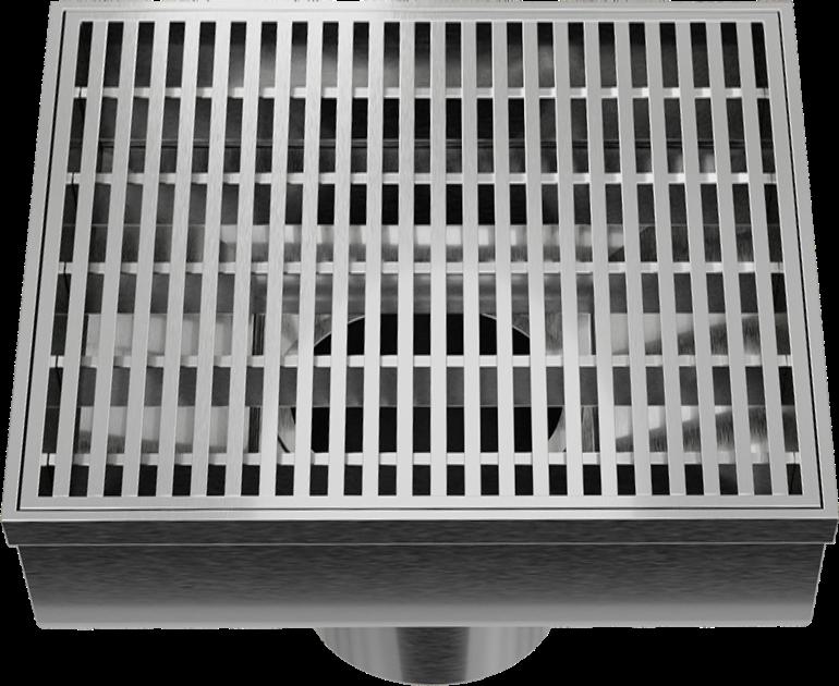 QM Drains 33.700.04 Delmar Series 4" Square Drain