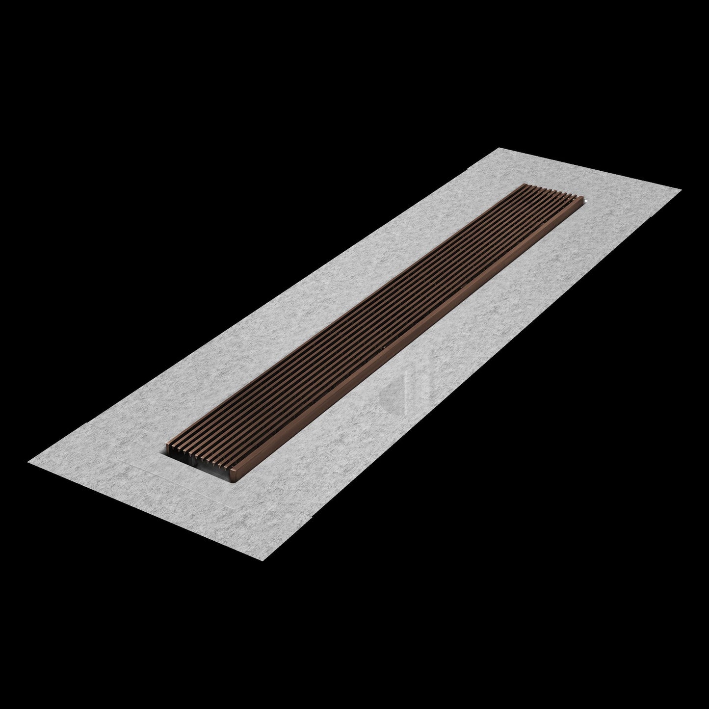 QM Drains 33.700.24F Delmar Series 24" Standard Length Flange Edge Linear Drain
