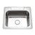 Houzer Glowtone Stainless Steel Drop-in Topmount 3-hole 50/50 Double Bowl Kitchen Sink