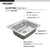 Houzer 3322-9BS3-20 Glowtone 33" Stainless Steel Drop-In Topmount 3-Hole 50/50 Double Bowl Kitchen Sink