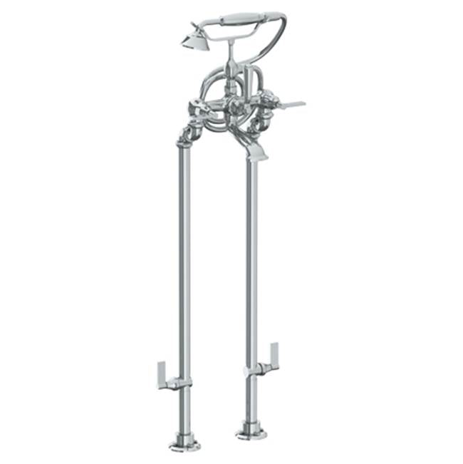 Watermark 34-8.3STP-DD2 Haley Floor Standing Bath Set With Hand Shower & Shut-Off Valves