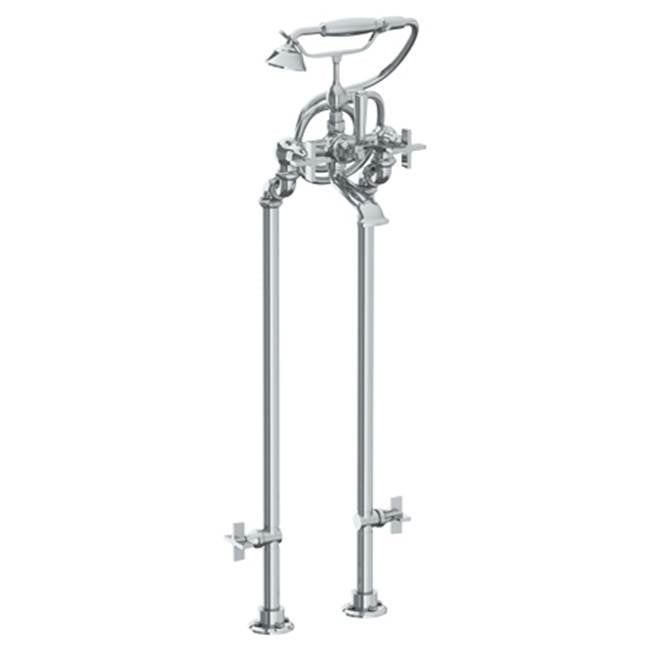 Watermark 34-8.3STP-DD3 Haley Floor Standing Bath Set With Hand Shower & Shut-Off Valves