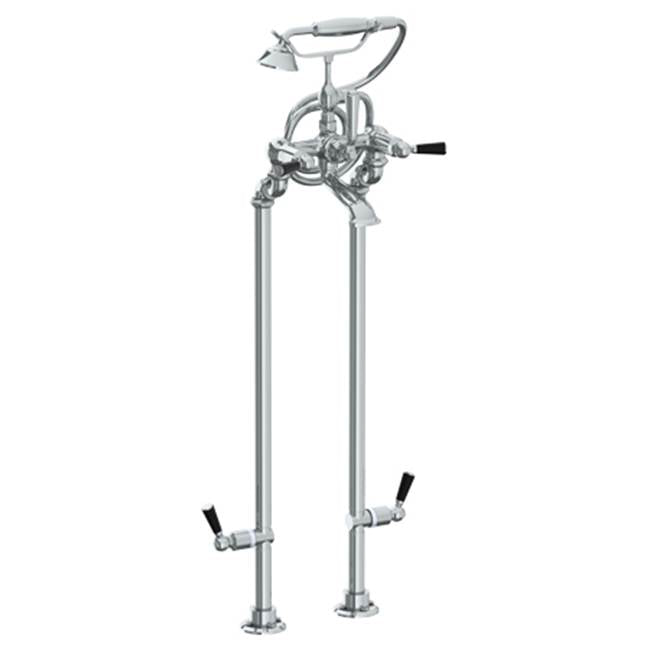 Watermark 34-8.3STP-H4 Haley Floor Standing Bath Set With Hand Shower & Shut-Off Valves