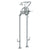 Watermark 34-8.3STP-DD2 Haley Floor Standing Bath Set With Hand Shower & Shut-Off Valves