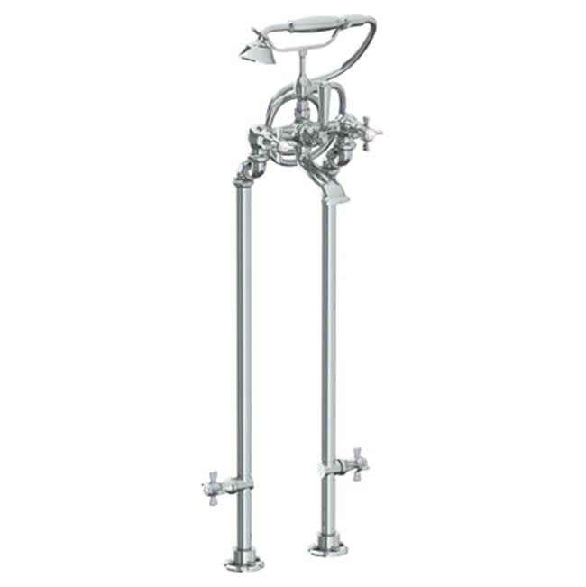 Watermark 34-8.3STP-S1 Haley Floor Standing Bath Set With Hand Shower & Shut-Off Valves