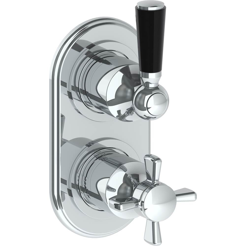 Watermark 34-T25-H4 Haley Wall Mounted Mini Thermostatic Shower Trim With Built-In Control 3-1/2" X 6-1/4".
