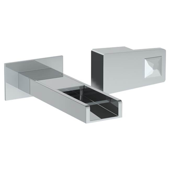 Watermark 35-1.2WF-ED3 Edge Wall Mounted 2 Hole Waterfall Lavatory Set With 6 3/8" Oa Spout