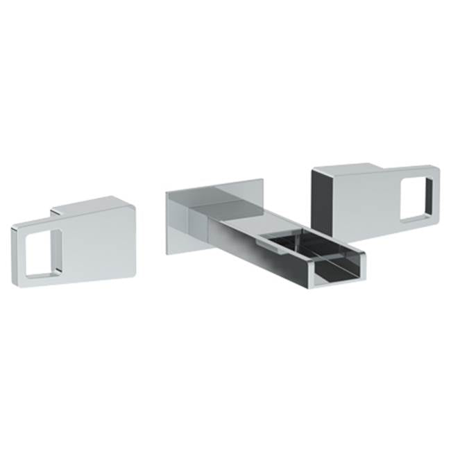 Watermark 35-2.2WF-ED2 Edge Wall Mounted 3 Hole Waterfall Lavatory Set With 6 3/8" Oa Spout