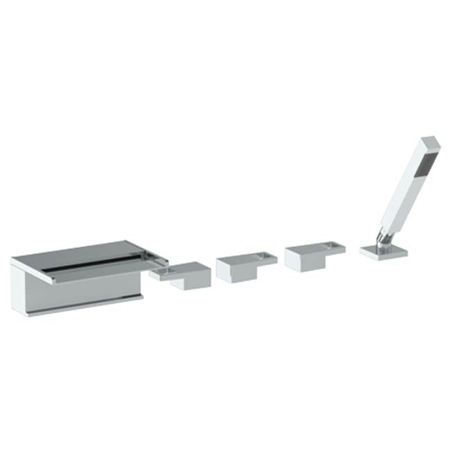 Watermark 35-8.1WF-ED2 Edge Deck Mounted 5 Hole Bath Set With Waterfall Spout