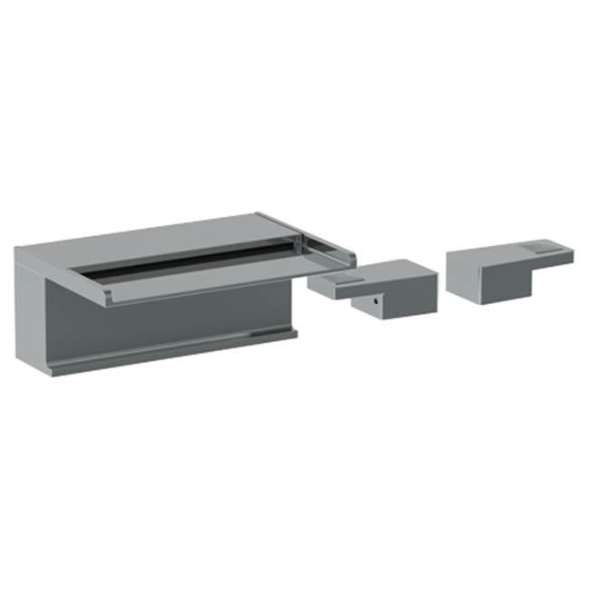 Watermark 35-8WF-ED3 Edge Deck Mounted 3 Hole Bath Set With Waterfall Spout