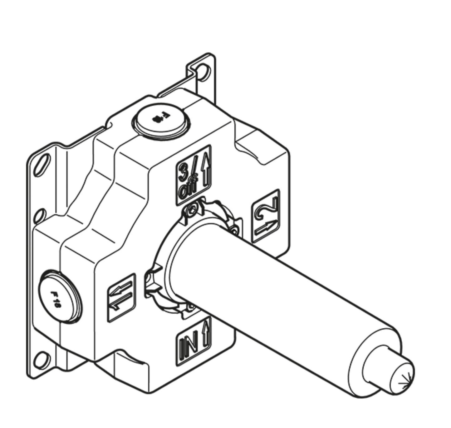 Dornbracht 35202970-900010 Wall Mounted Two-Way Diverter