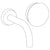 Watermark 36-1.2S-IW Zen Wall Mounted 2 Hole Lavatory Set With 6" Spout
