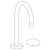 Watermark 36-1.3-HL Zen Deck Mounted 2 Hole Extended Gooseneck Lavatory Set