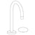 Watermark 36-1.3-HL Zen Deck Mounted 2 Hole Extended Gooseneck Lavatory Set