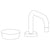 Watermark 36-1.3.17-IW Zen Deck Mounted 2 Hole Square Square Lavatory Set