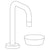 Watermark 36-1.3.18-CM Zen Deck Mounted 2 Hole Extended Square Spout Lavatory Set