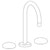 Watermark 36-2-HD Zen Deck Mounted 3 Hole Extended Gooseneck Lavatory Set