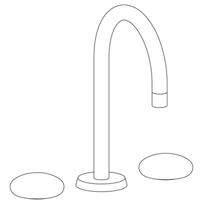 Watermark 36-2-HL Zen Deck Mounted 3 Hole Extended Gooseneck Lavatory Set
