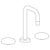 Watermark 36-2.18-HL Zen Deck Mounted 3 Hole Extended Square Spout Lavatory Set