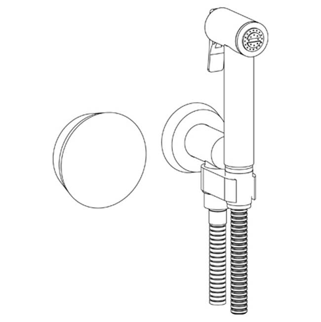Watermark 36-4.4-IW Zen Wall Mounted Bidet Spray Set & Progressive Mixer With 49" Hose