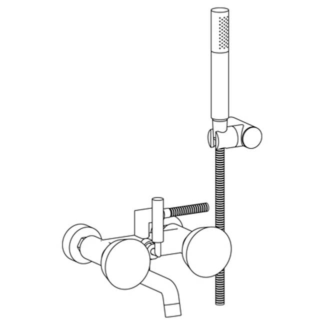 Watermark 36-5.2-IW Zen Wall Mounted Exposed Bath Set With Hand Shower