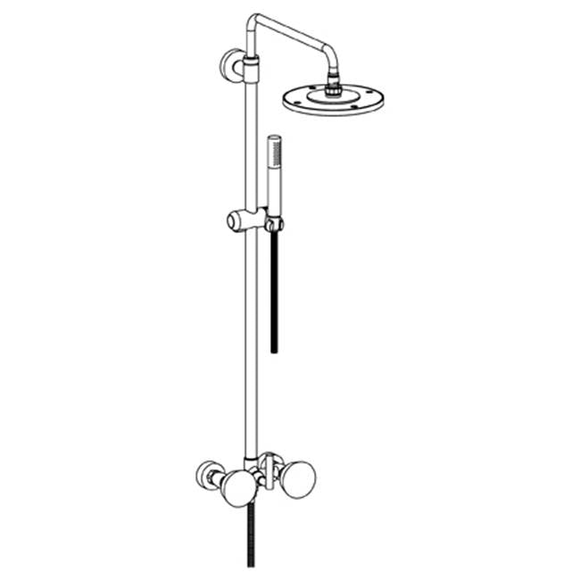 Watermark 36-6.1HS-IW Zen Wall Mounted Exposed Shower With Hand Shower