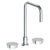 Watermark 36-7-BL1 Zen Deck Mounted 3 Hole Square Top Kitchen Faucet - Parent