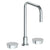 Watermark 36-7-BL1 Zen Deck Mounted 3 Hole Square Top Kitchen Faucet