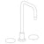 Watermark 36-7-WM Zen Deck Mounted 3 Hole Square Top Kitchen Faucet