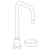 Watermark 36-7.1.3-IW Zen Deck Mounted 2 Hole Square Top Kitchen Faucet