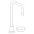 Watermark 36-7.1.3-IW Zen Deck Mounted 2 Hole Square Top Kitchen Faucet