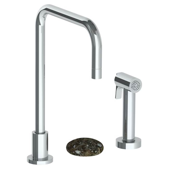 Watermark 36-7.1.3A-MM Zen Deck Mounted 3 Hole Square Top Kitchen Set - Includes Side Spray