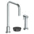 Watermark 36-7.1.3A-NM Zen Deck Mounted 3 Hole Square Top Kitchen Set - Includes Side Spray