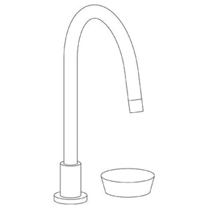 Watermark 36-7.1.3G-CM Zen Deck Mounted 2 Hole Gooseneck Kitchen Faucet