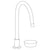 Watermark 36-7.1.3G-CM Zen Deck Mounted 2 Hole Gooseneck Kitchen Faucet