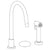 Watermark 36-7.1.3G-IW Zen Deck Mounted 2 Hole Gooseneck Kitchen Faucet