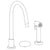 Watermark 36-7.1.3GA-WM Zen Deck Mounted 3 Hole Gooseneck Kitchen Set - Includes Side Spray - Parent