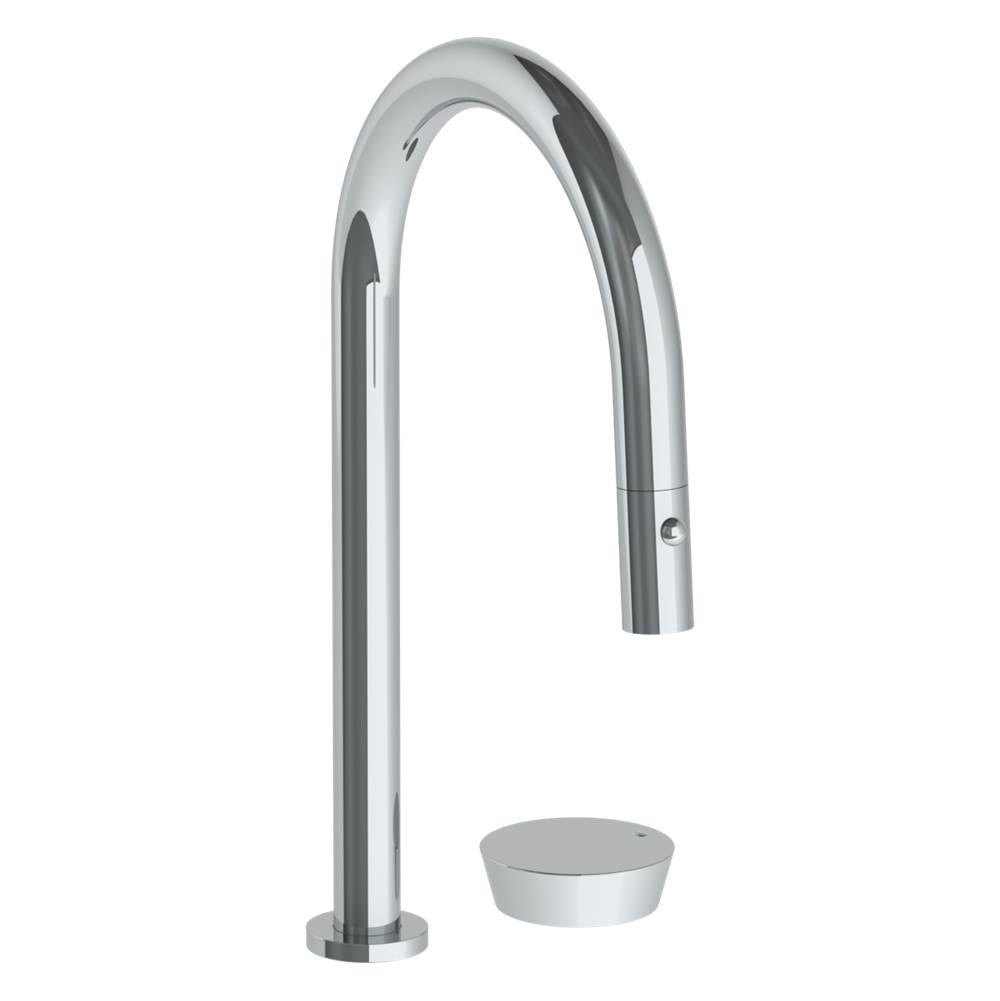 Watermark 36-7.1.3PG2-BL1 Deck Mounted 2 Hole Gooseneck Kitchen Faucet With Pull Down Spray - Parent