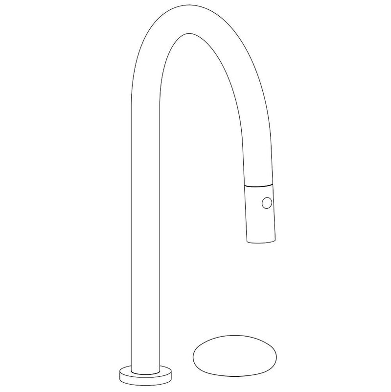 Watermark 36-7.1.3PG2-MM Deck Mounted 2 Hole Gooseneck Kitchen Faucet With Pull Down Spray - Parent