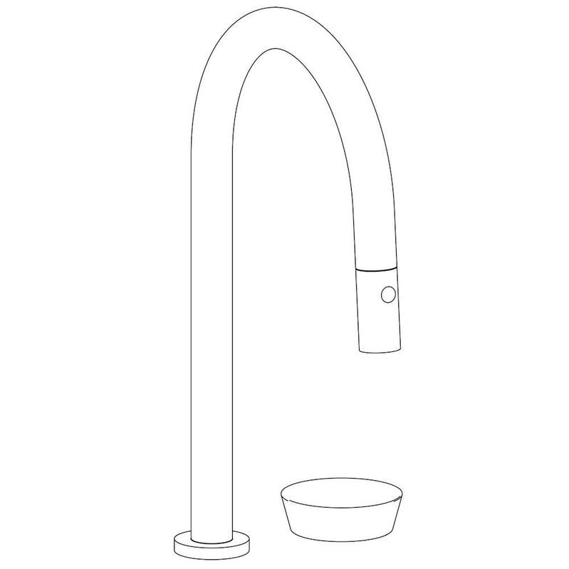 Watermark 36-7.1.3PG2-NM Deck Mounted 2 Hole Gooseneck Kitchen Faucet With Pull Down Spray - Parent