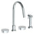 Watermark 36-7.1G-BL1 Zen Deck Mounted 4 Hole Gooseneck Kitchen Set - Includes Side Spray
