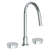 Watermark 36-7G-BL1 Zen Deck Mounted 3 Hole Gooseneck Kitchen Faucet