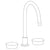 Watermark 36-7G-IW Zen Deck Mounted 3 Hole Gooseneck Kitchen Faucet