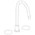 Watermark 36-7G-HD Zen Deck Mounted 3 Hole Gooseneck Kitchen Faucet