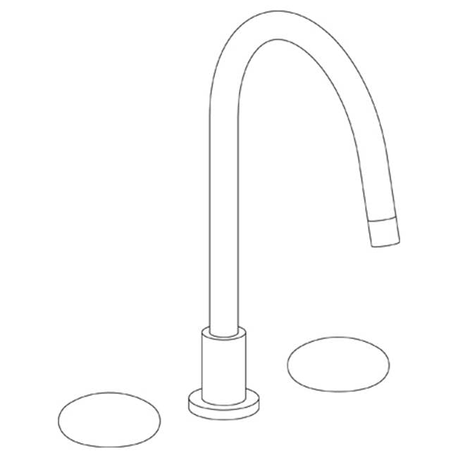 Watermark 36-7G-HL Zen Deck Mounted 3 Hole Gooseneck Kitchen Faucet