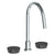 Watermark 36-7G-NM Zen Deck Mounted 3 Hole Gooseneck Kitchen Faucet