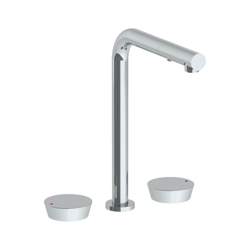Watermark 36-7P1-BL1 Deck Mounted 3 Hole Square Top Kitchen Faucet With Pull Out Spray - Parent