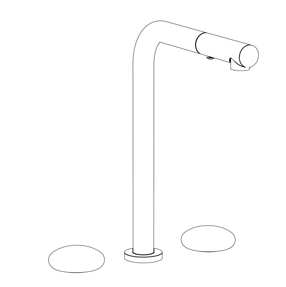 Watermark 36-7P1-HD Deck Mounted 3 Hole Square Top Kitchen Faucet With Pull Out Spray - Parent